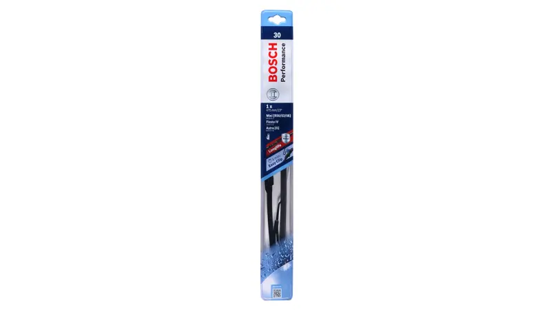 The packaging of the "Bosch Performance 30" wiper blade.